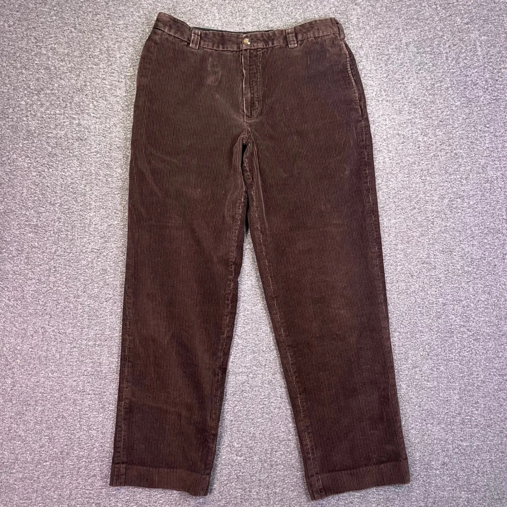 LL Bean Corduroy Pants Mens 35x31 Brown Classic Fit Casual Heritage Outdoors